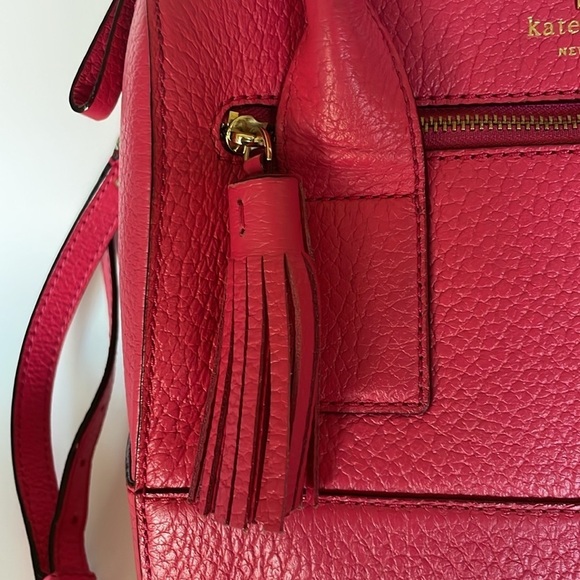Kate Spade Bright Pink Top Handle Leather Satchel - Picture 7 of 11